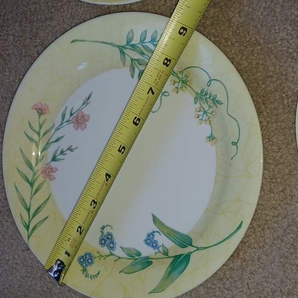 Corelle Sun Garden Two 9" Dinner Plates & Two 7 1/4" Desert Yellow Floral 4Pc - Picture 7 of 9